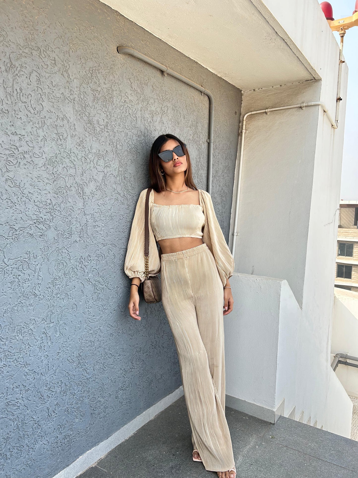 Soirée Co-ord Set Beige