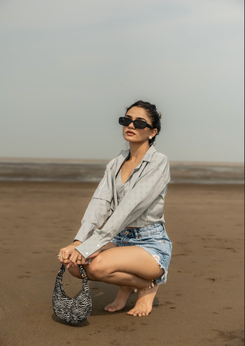 Elevated Bralette Top & Shirt Black Combo