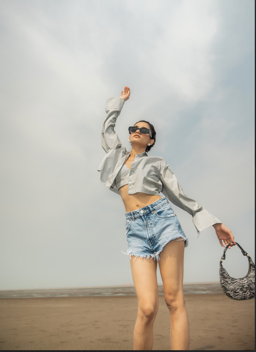 Elevated Bralette Top & Shirt Black Combo