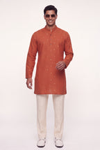 Spandan Rust kurta