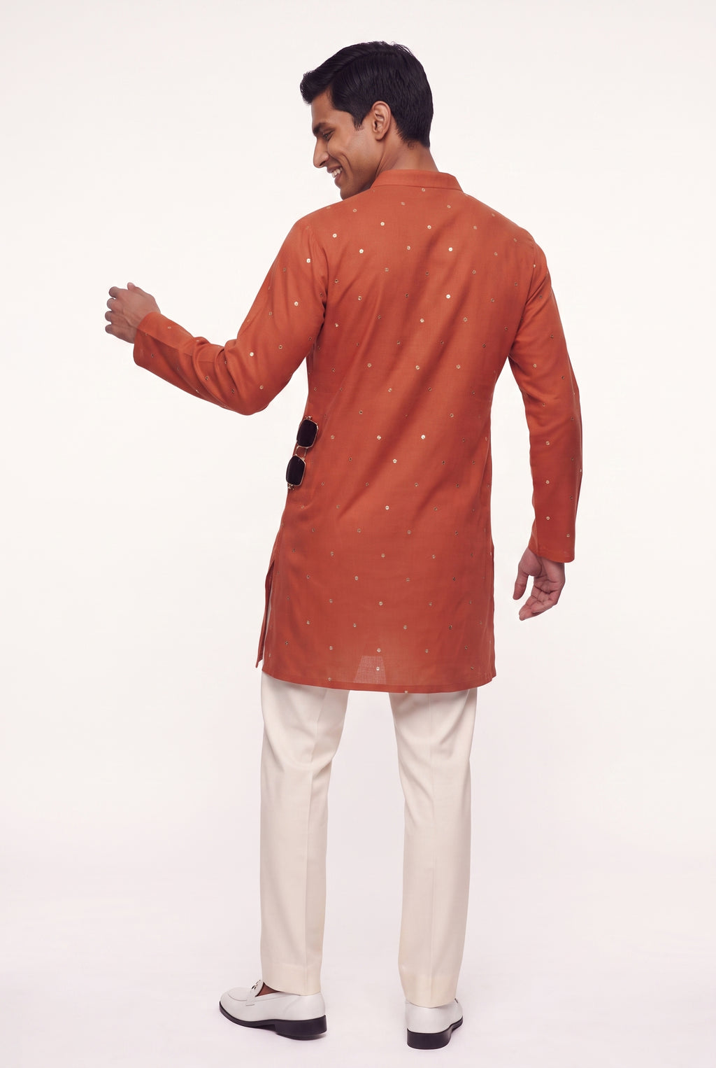 Spandan Rust kurta