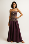 Purple Tube Top & Palazzo Pants Occasion Wear