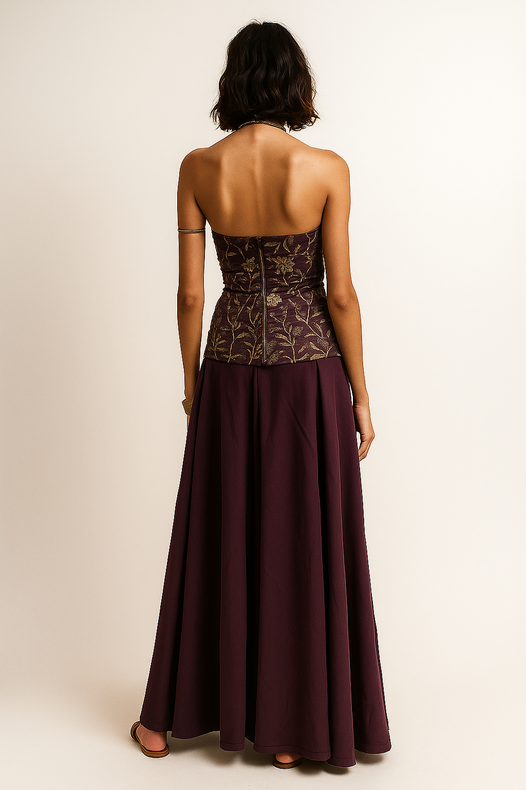 Purple Tube Top & Palazzo Pants Occasion Wear