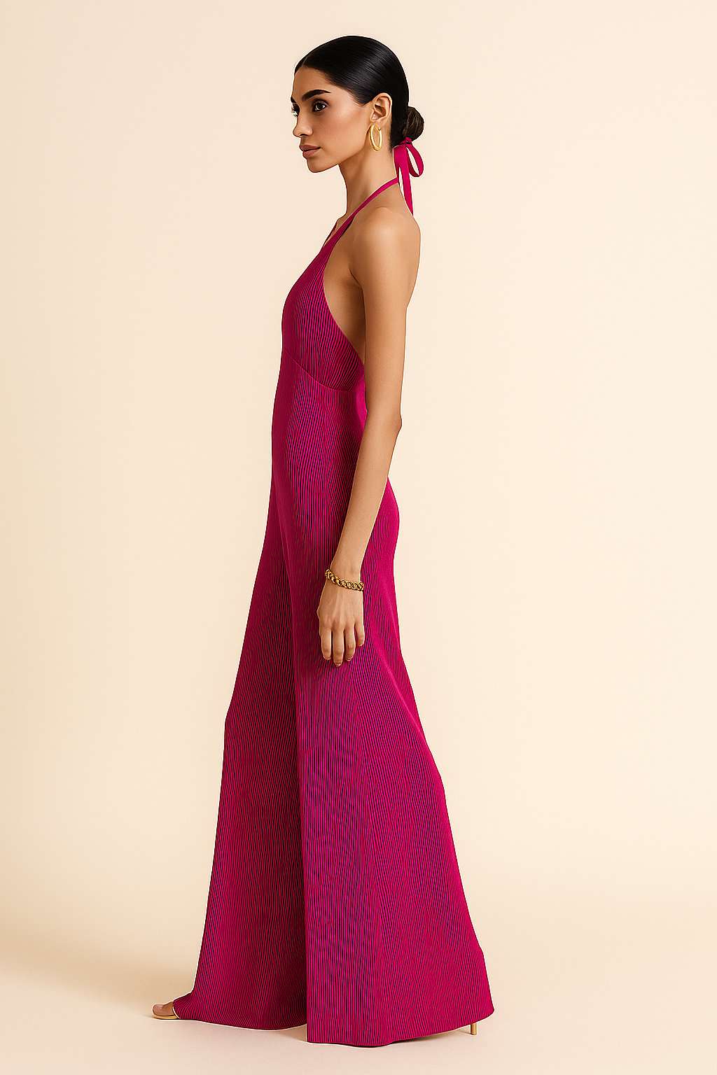 Melange Jumpsuit hot pink Dress