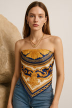 Gold Jeweled Scarf top
