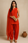 Farshi Salwar Suit Orange