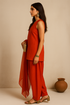 Farshi Salwar Suit Orange
