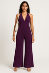 Melange Jumpsuit Purple Dress