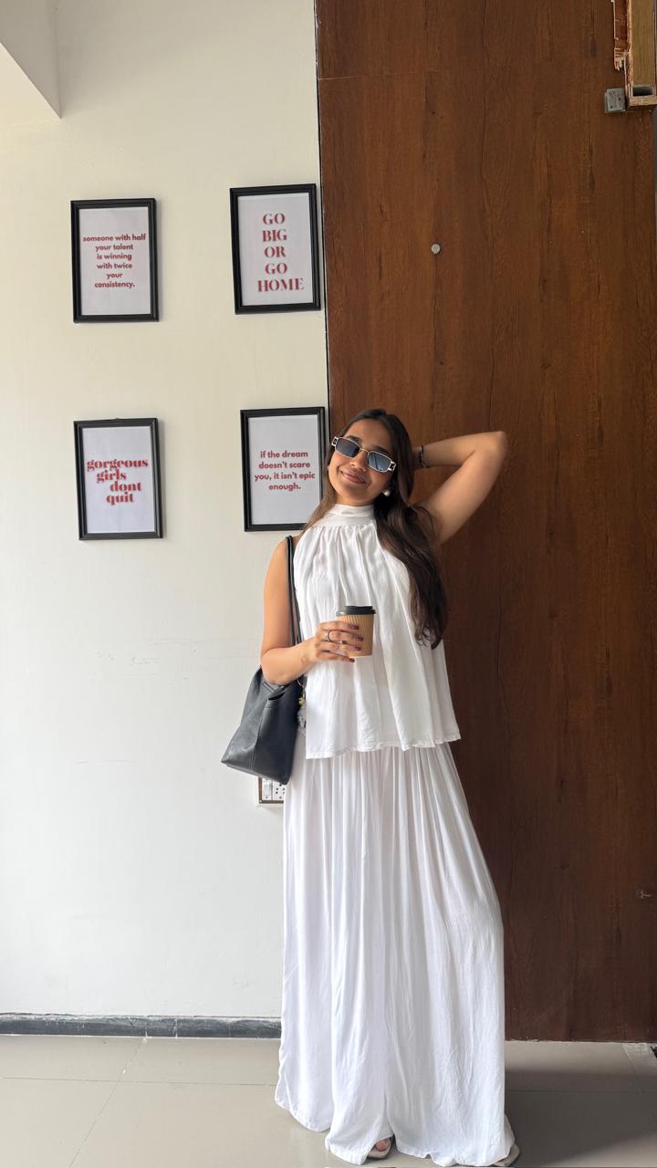 Swan White co-ord set