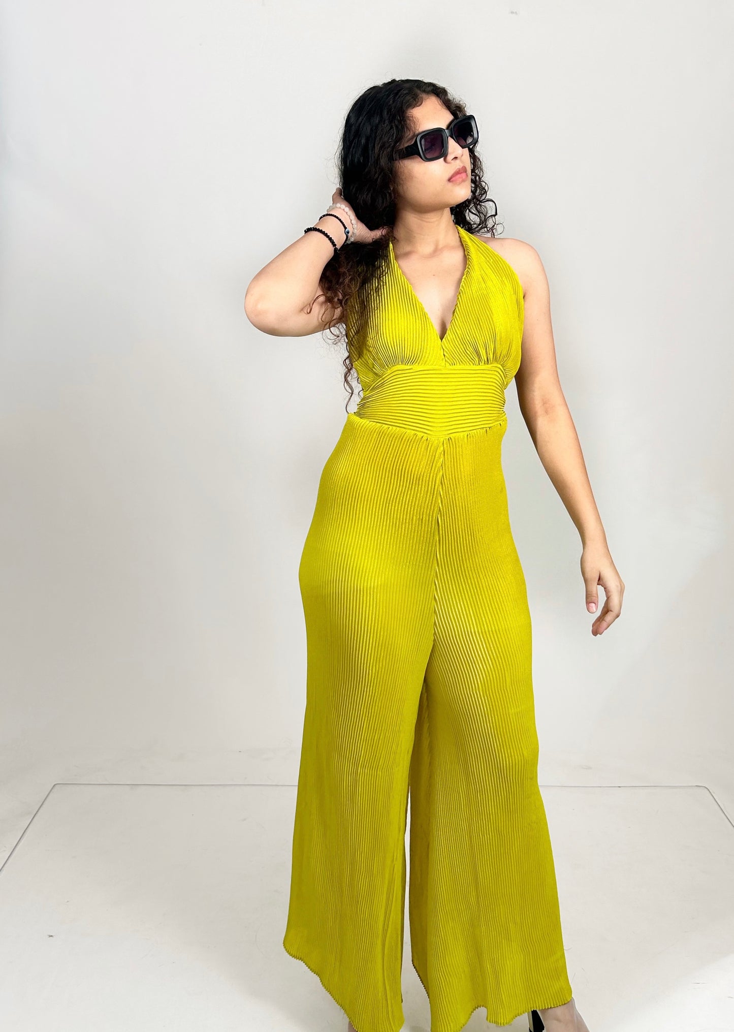 Melange Jumpsuit Lemon Dress