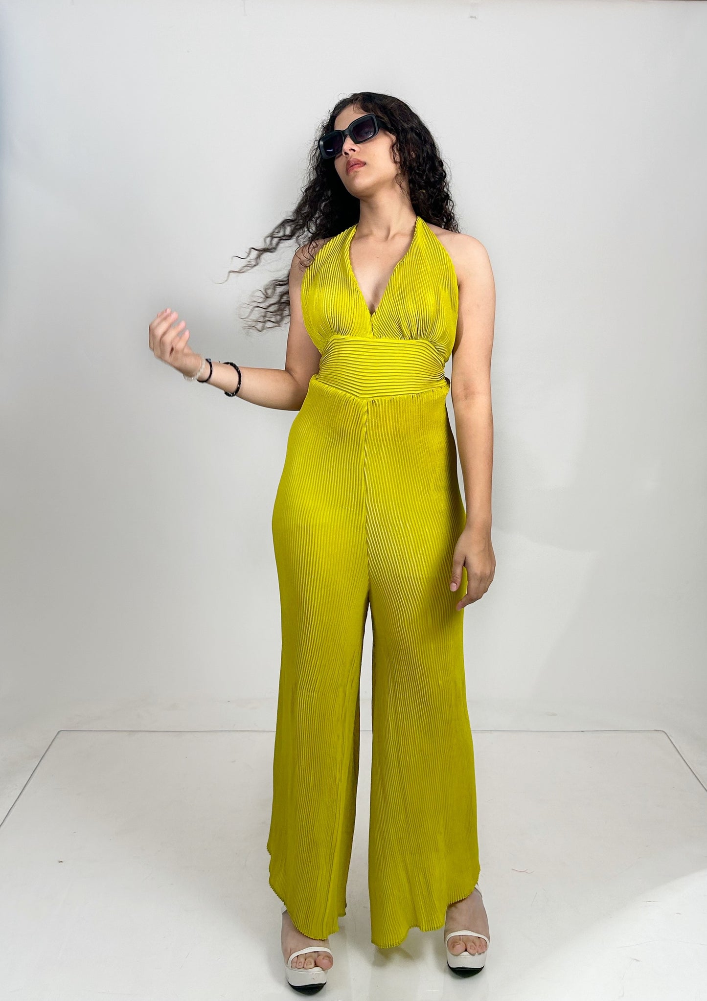 Melange Jumpsuit Lemon Dress