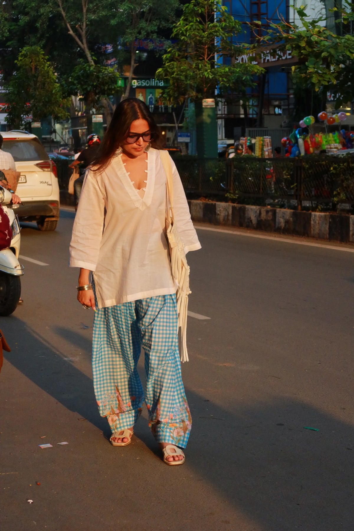Geet Blue kurta and salwar
