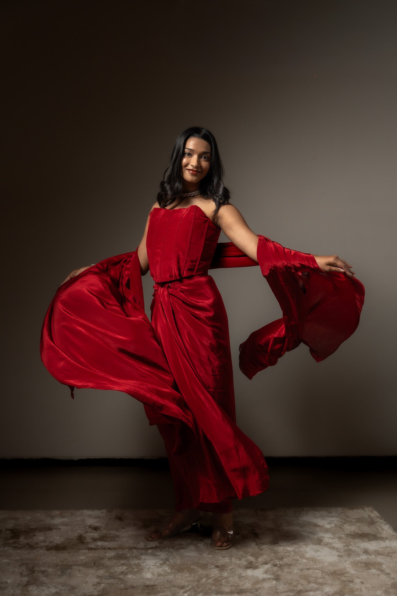 Red corset Top and Skirt