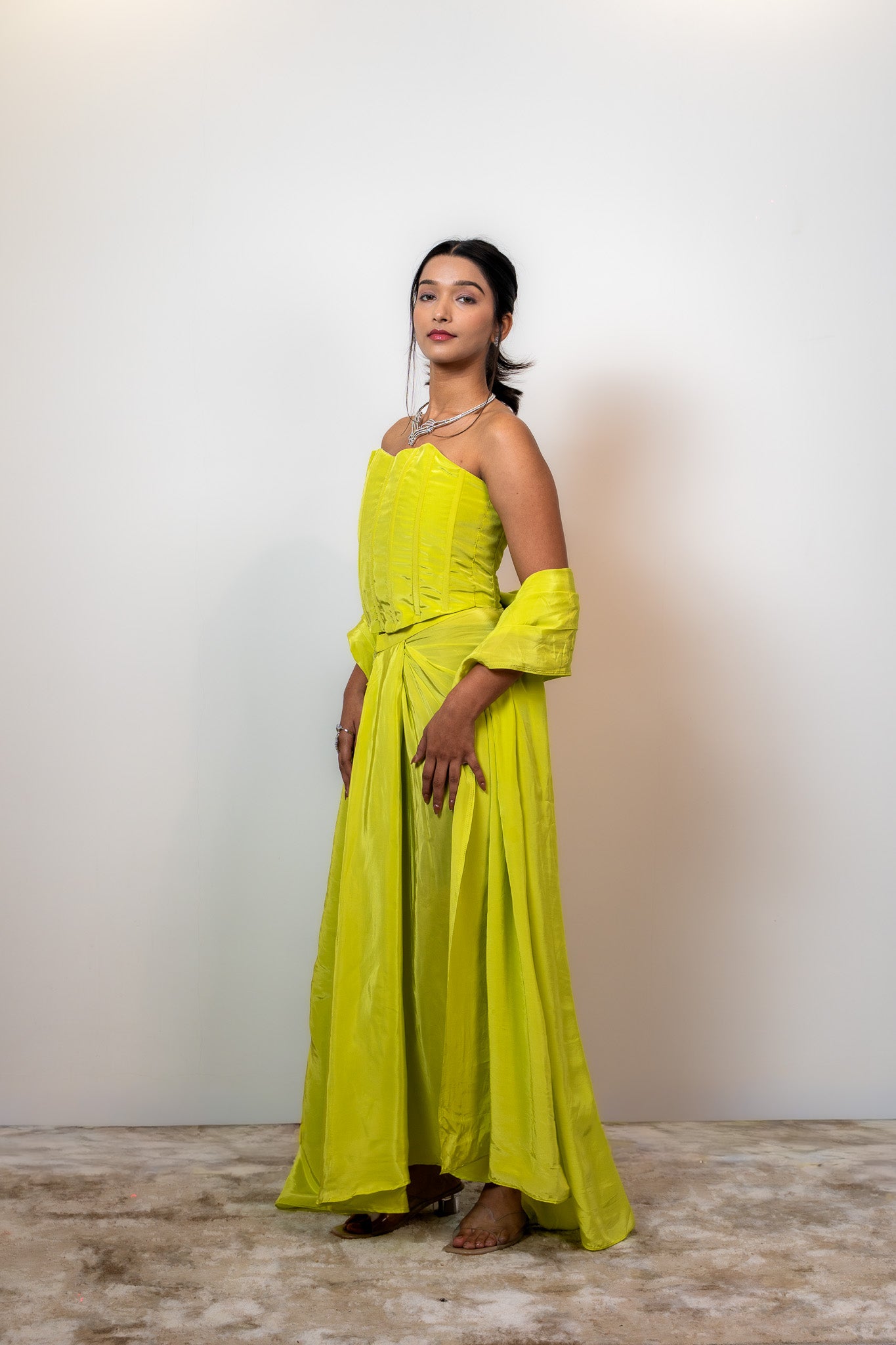 Lime corset Top and Skirt