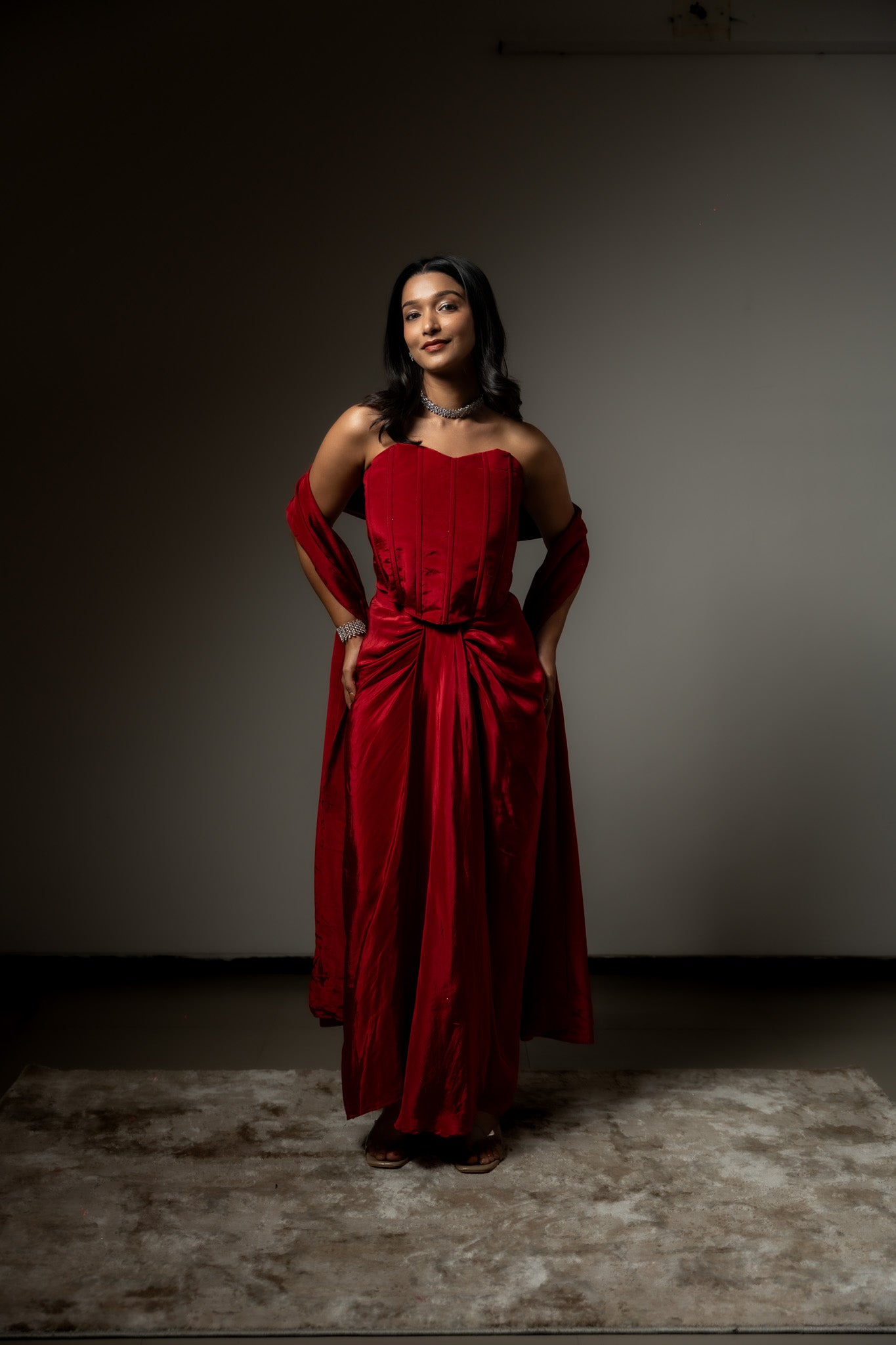 Red corset Top and Skirt