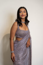 Lush bling pre drapped saree