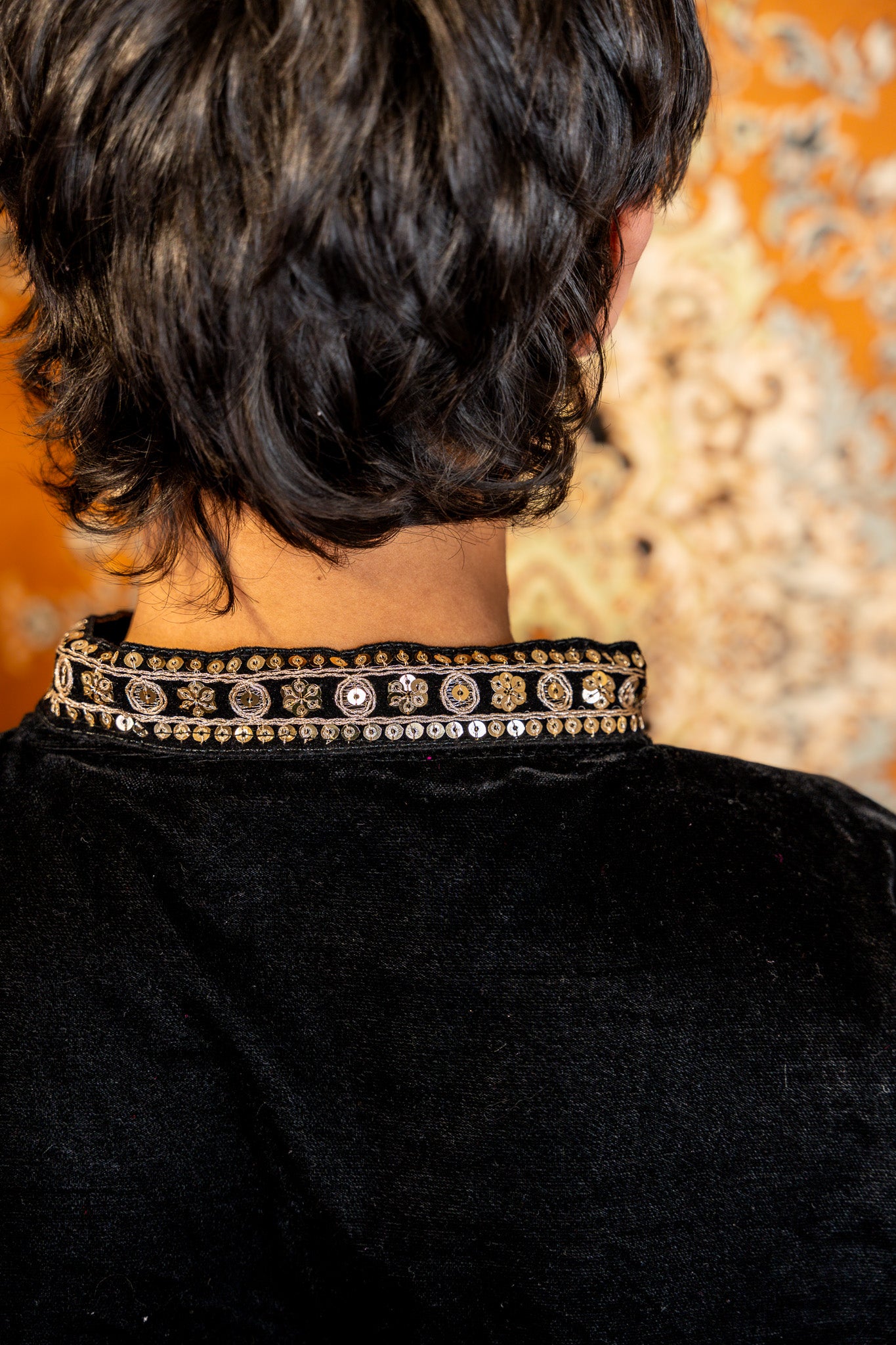 Black Velvet Kurta Mens