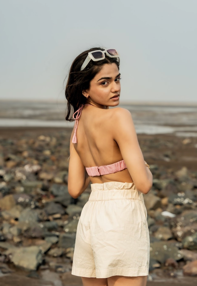 Elevated Bralette Top & Shirt Red Combo top