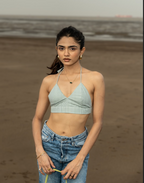 Elevated Bralette Top & Shirt Green Combo top