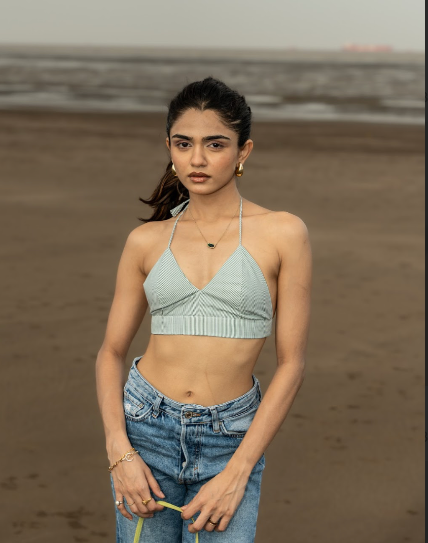 Elevated Bralette Top & Shirt Green Combo