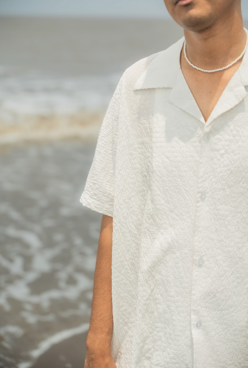 White Textured Shirt