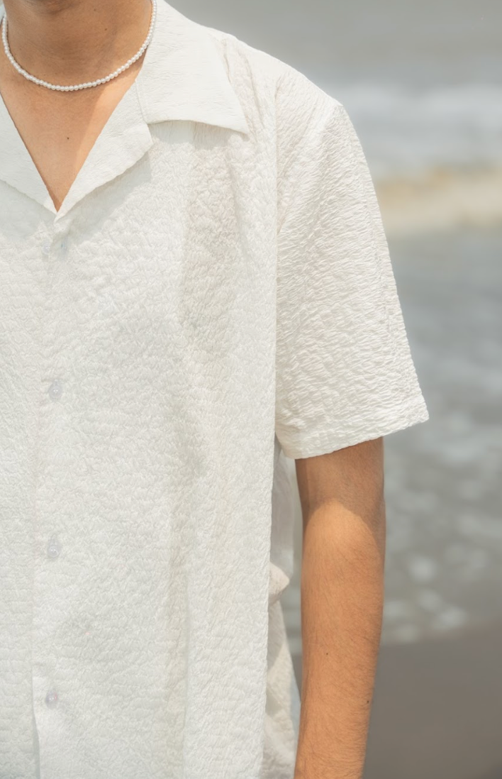 White Textured Shirt