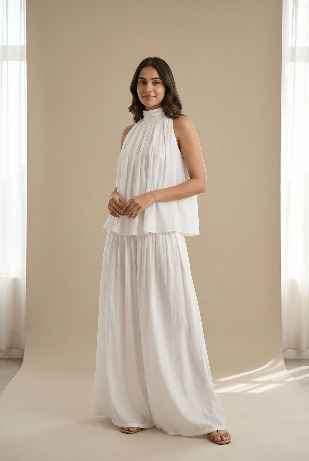 Swan White co-ord set