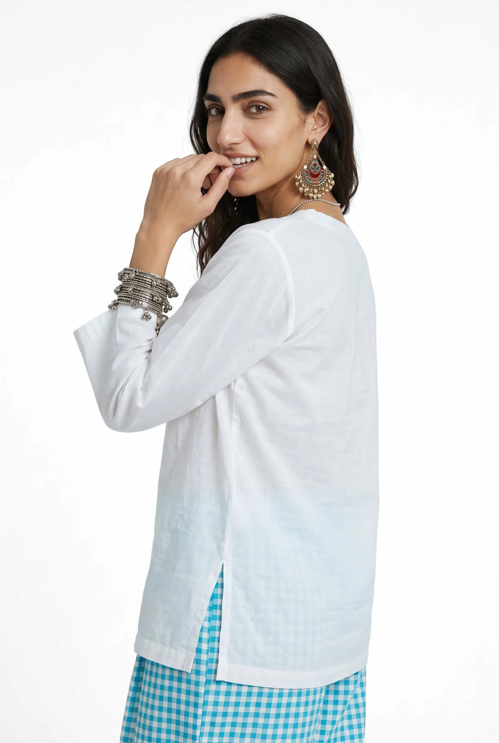 Geet Blue kurta and salwar