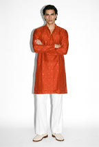 Spandan Rust kurta