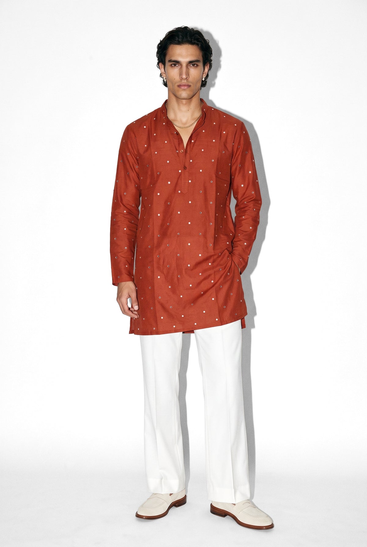 Spandan Rust kurta