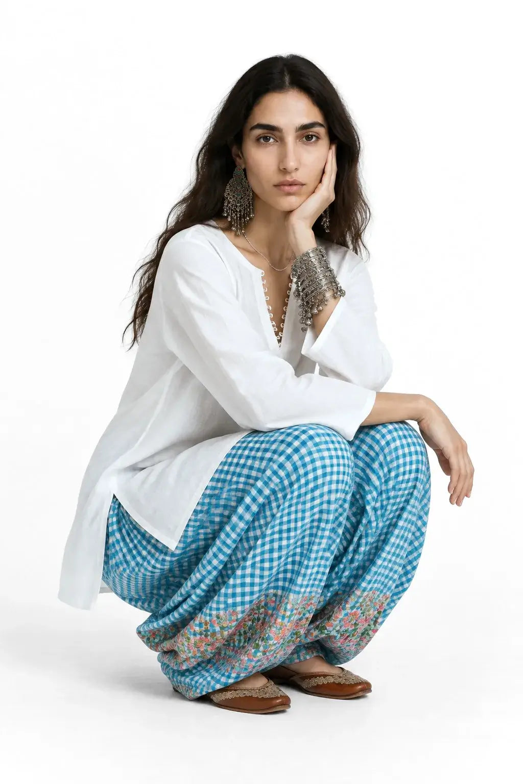 Geet Blue kurta and salwar