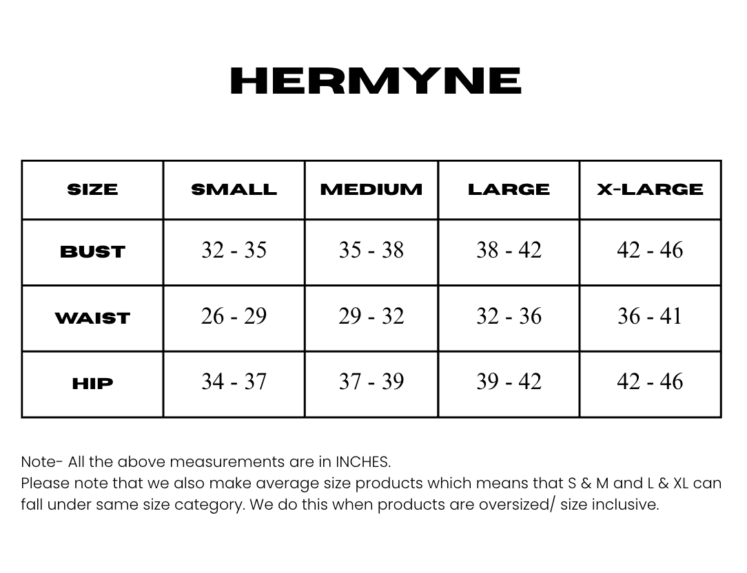 Size Chart - Inches