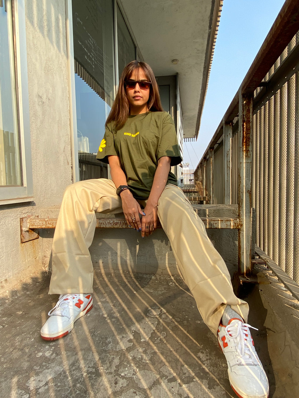 Beige Cargo Utility Pants