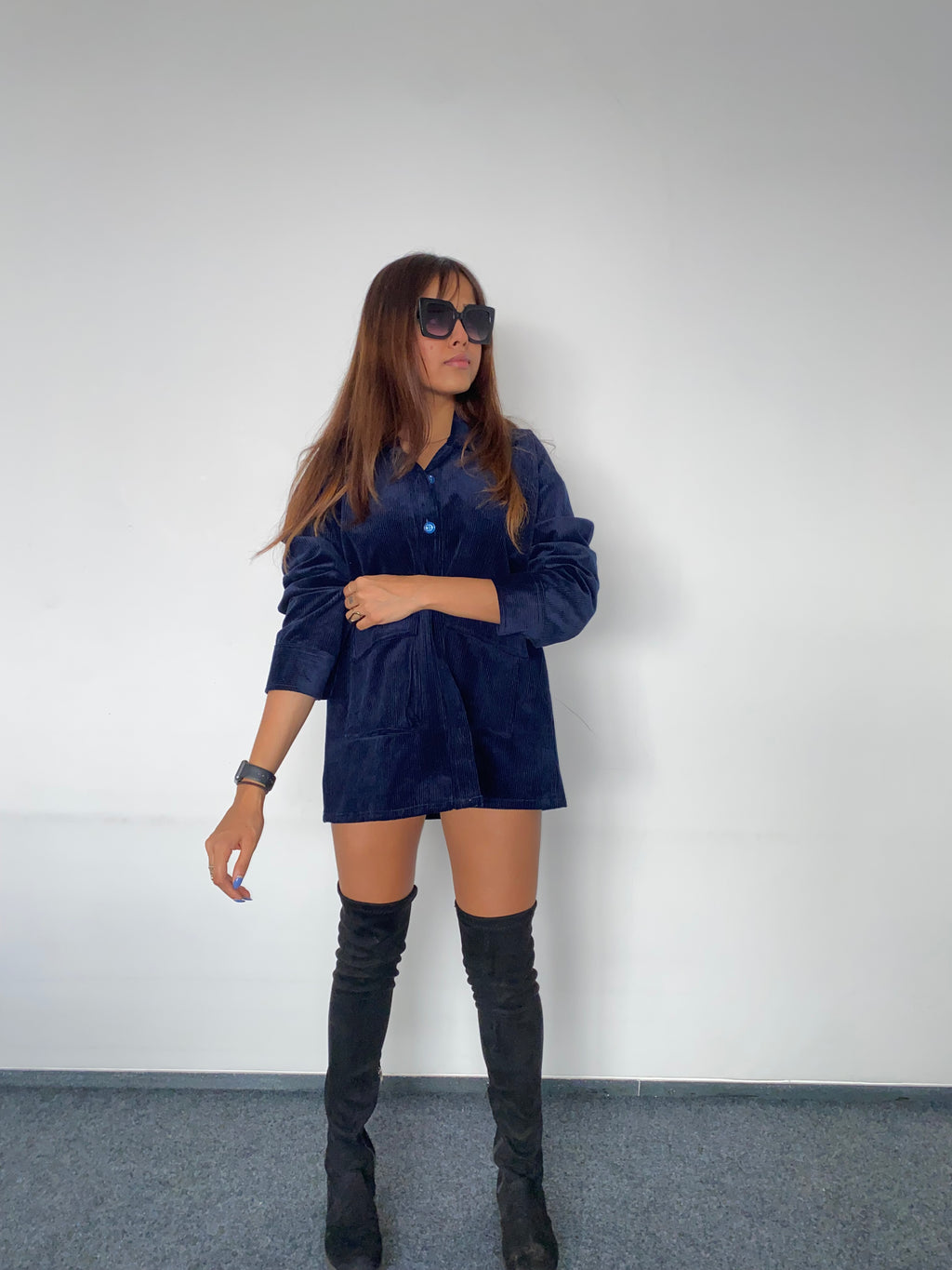 Royal Blue Corduroy Jacket Unisex