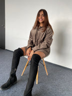 Metallic Grey Corduroy Jacket Unisex